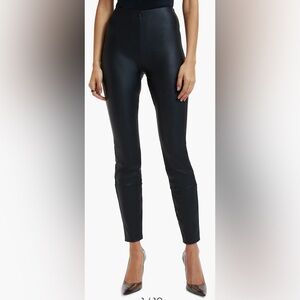 NWT Good American Better Than Leather Faux Leather Legging Black size 4